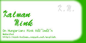 kalman mink business card